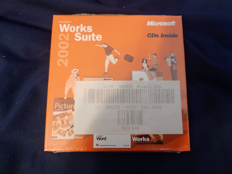 SEALED Microsoft Works Suite 2002 (Retail) (1 User/s) – Full Version for Windows