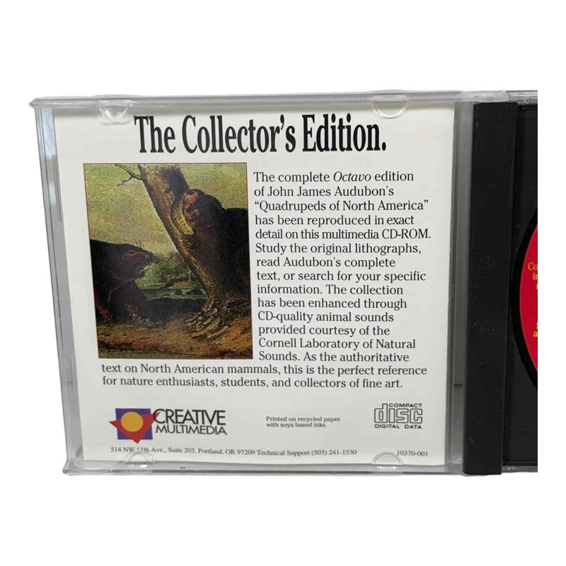 Creative Multimedia Audubon’s Mammals Reference CD DOS & MAC 1993 Pre-owned gallery