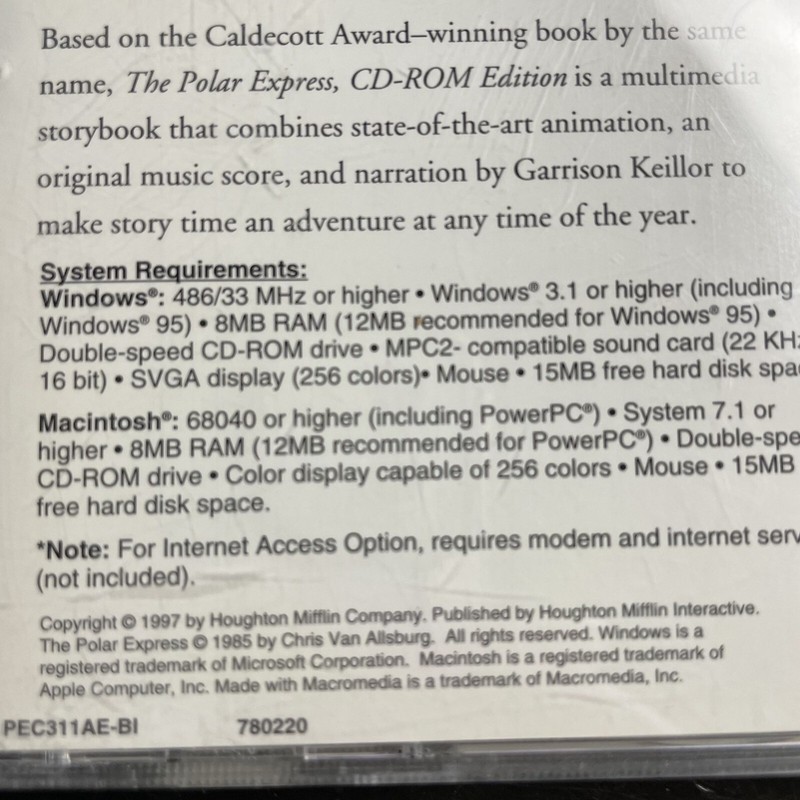 The Polar Express CD ROM Animated Storybook Computer Software u gallery