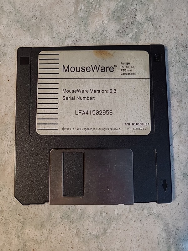 3.5″ Floppy Disk LOGITECH MouseWare Version 6.3