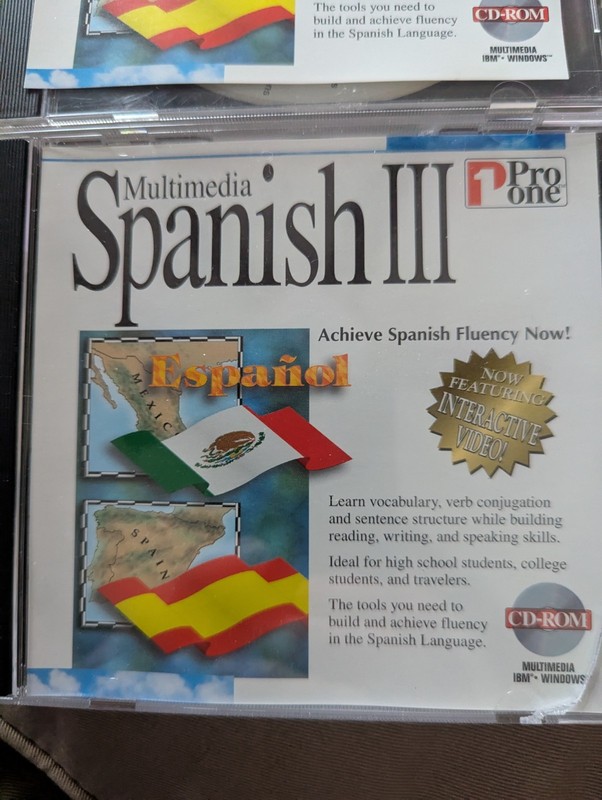 Multimedia Spanish I - IV Four CDs Achieve Spanish Fluency Now! Pro One PC CD gallery