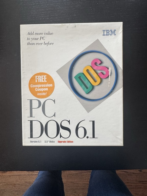 IBM PC DOS 6.1 Upgrade Edition 1993 – Retail Big Box Version!