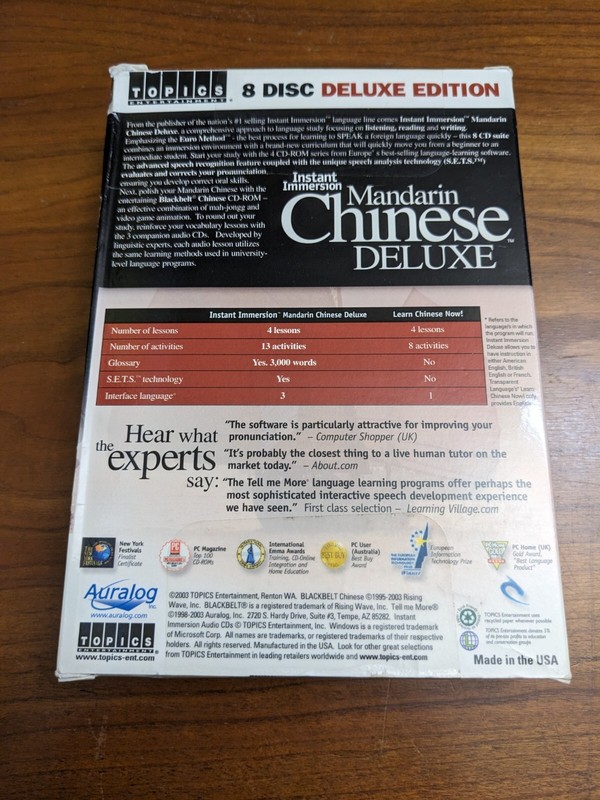 New Sealed Instant Immersion Mandarin Chinese Deluxe 8 Disc Set Listen & Learn gallery