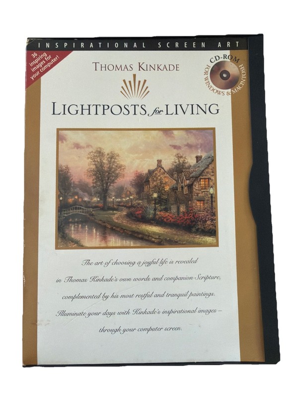 Thomas Kinkade Lightposts For Living CD-ROM Inspirational Screen Art