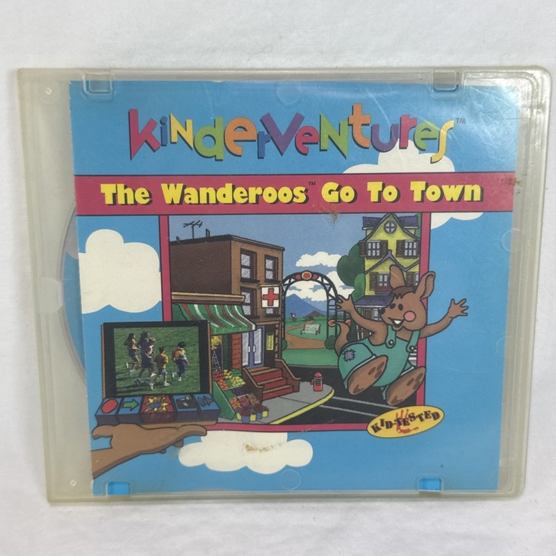 Kinderventures The Wanderoos Go To Town PC Game CD 1994 Optical Data Interactiv