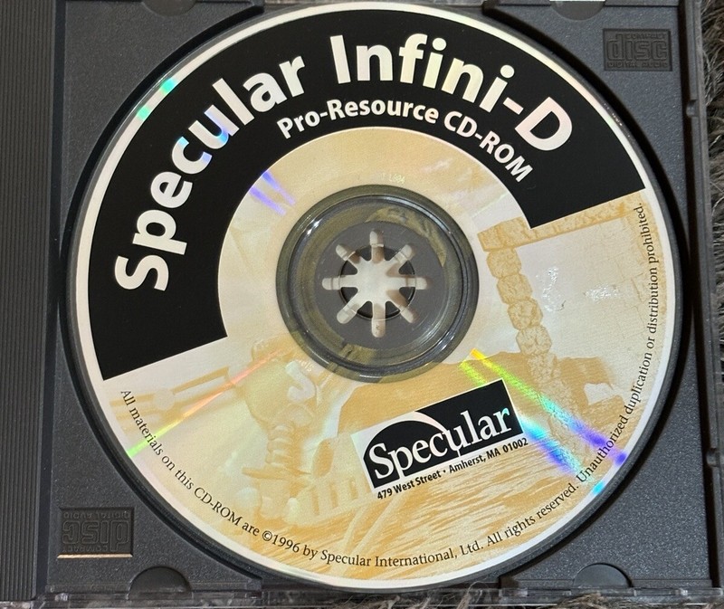 Specular Infini-D 3D Animation And Design Pro Resources With Key Cd 1996 gallery