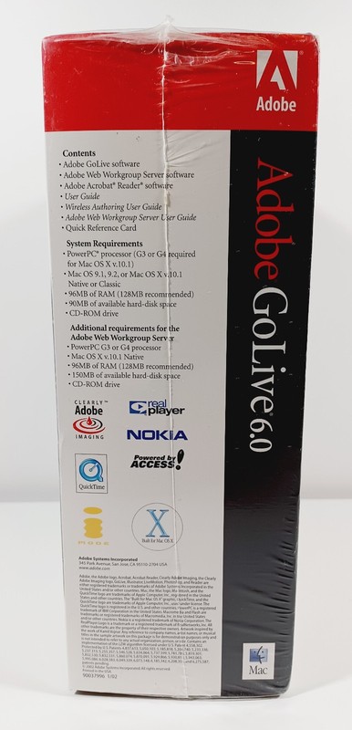 Vintage Adobe GoLive 6.0 Software Package For Apple Macintosh Mac - NOS SEALED gallery