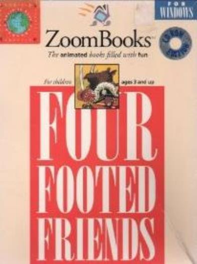 Four Footed Friends PC MAC CD kids memory word story reading aloud language game