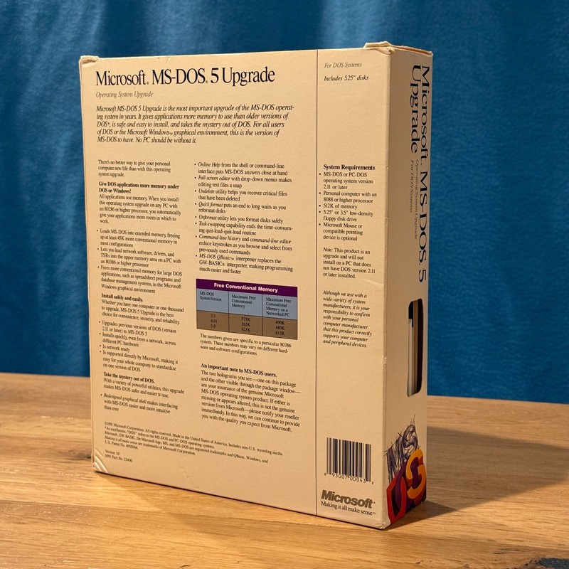 Microsoft MS-DOS 5 Upgrade - 5.25" Floppy Disks, Manuals gallery