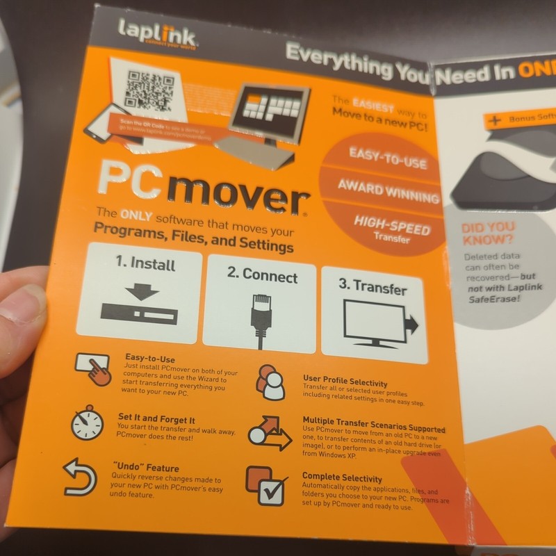 LapLink PCMover Ultimate SafeErase for Windows 8, 7, Vista, XP Open Box gallery
