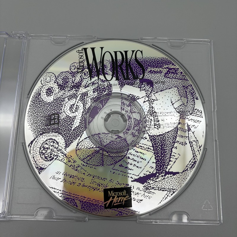 Vintage 1994 Microsoft Works Version 3.0 Software CD-ROM Windows OEM PC gallery