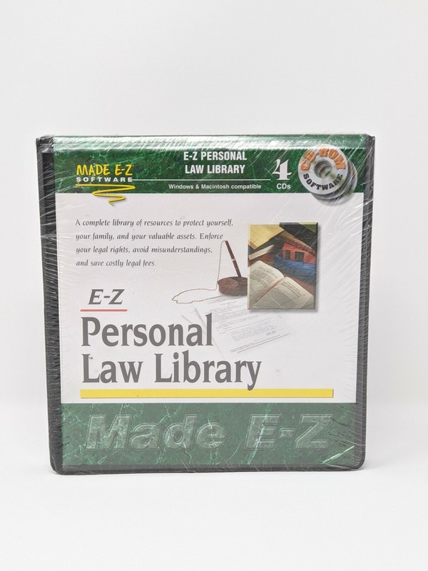 MADE E-Z PERSONAL LAW LIBRARY SOFTWARE 4 CD disk SET