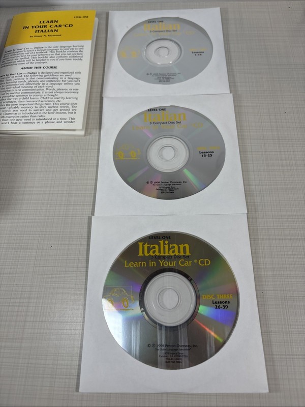 Italian: Learn in Your Car Cd : Level 1, 3 Discs 39 Lessons, Great Condition gallery
