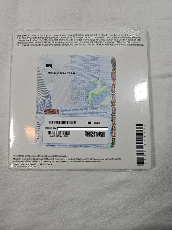 Microsoft Office XP Small Business With Key Hewlett Packard HP NEW SEALED gallery