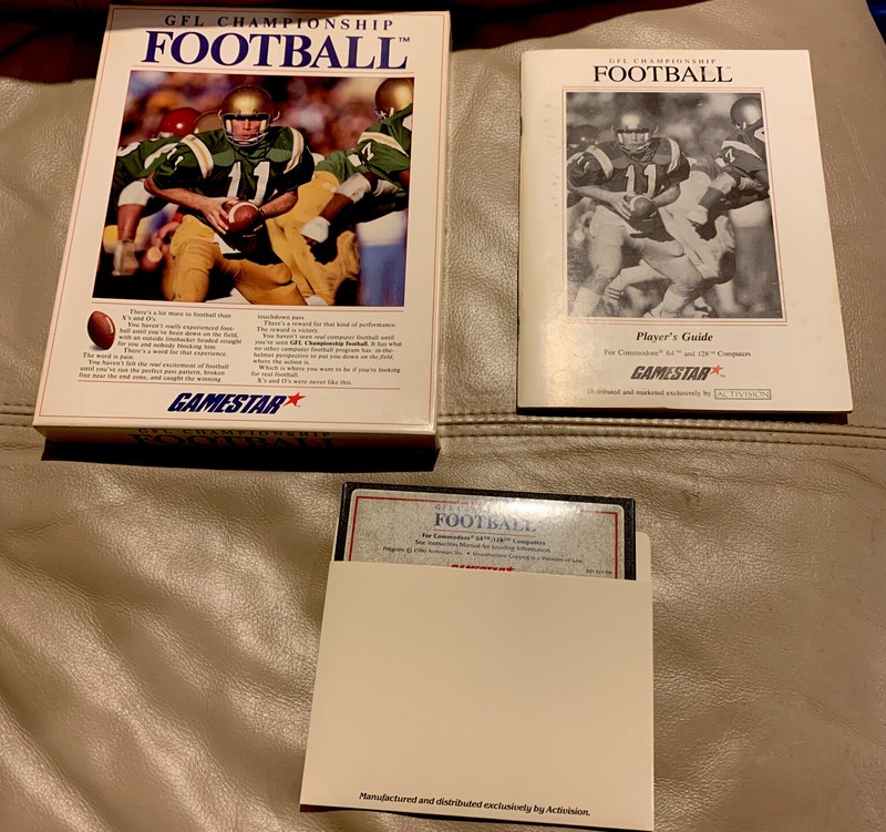 GFL Championship Football-Gamestar-Commodore 64 Tested In Excellent Condition!