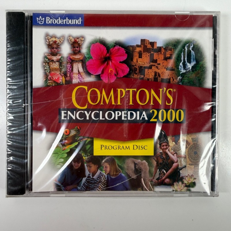 Broderbund Compton’s Encyclopedia 2000 Program Disc Software CD-ROM Sealed