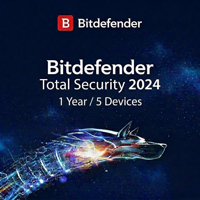 Bitdefender Total Security 2024 – 1 Year License for Windows, Mac, Android and iOS