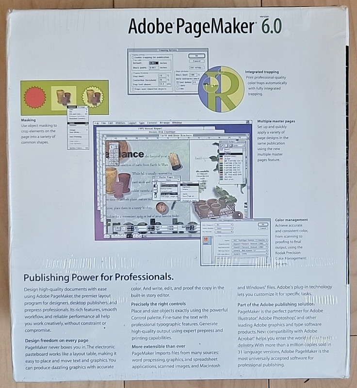 Adobe PageMaker 6.0 For Macintosh Software - NEW Factory Sealed READ gallery