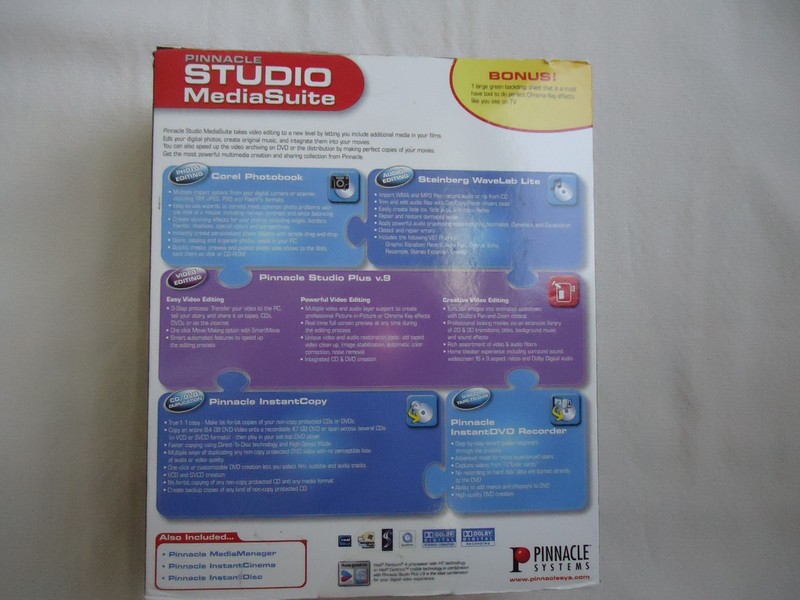 New Pinnacle Studio Media Suite Plus Version 9 Video/Audio/Photo Editing $129.99 gallery