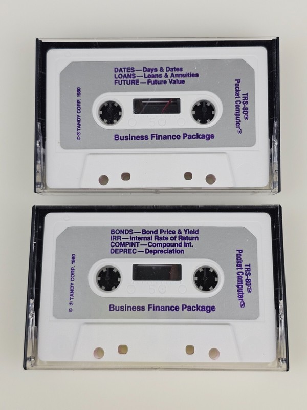 Business Finance Pocket Computer Program Cassette 26-3517 Radio Shack TRS-80 gallery