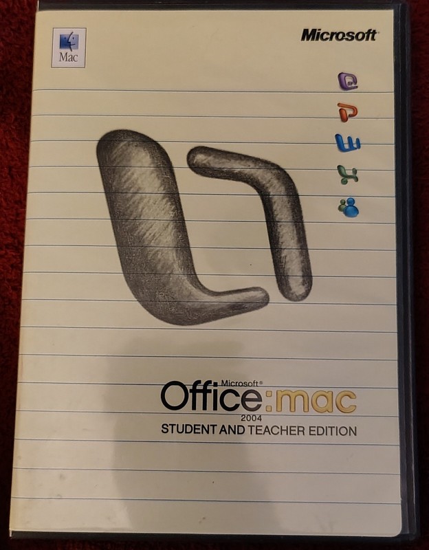 Microsoft Office Mac 2004 Student and Teacher Edition Apple Macintosh. VG Cond.