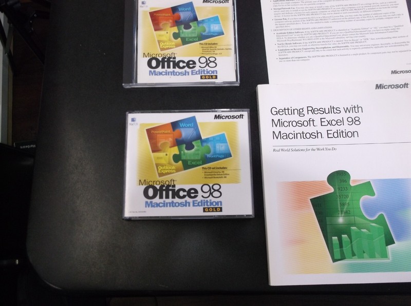 Microsoft Office 98 Gold Macintosh Edition with some manuals Mac