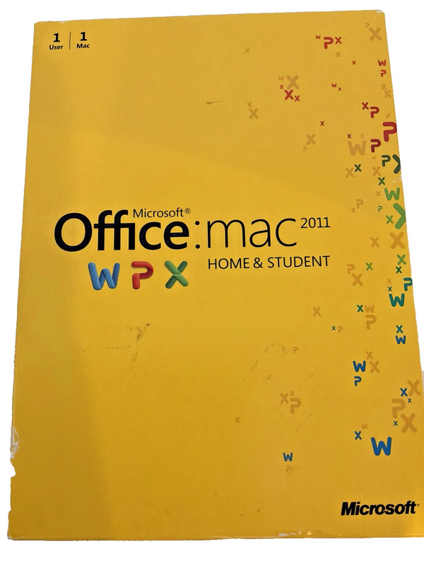 Microsoft Office Mac 2011 Home & Student 1 User DVD Retail Box Tested Complete