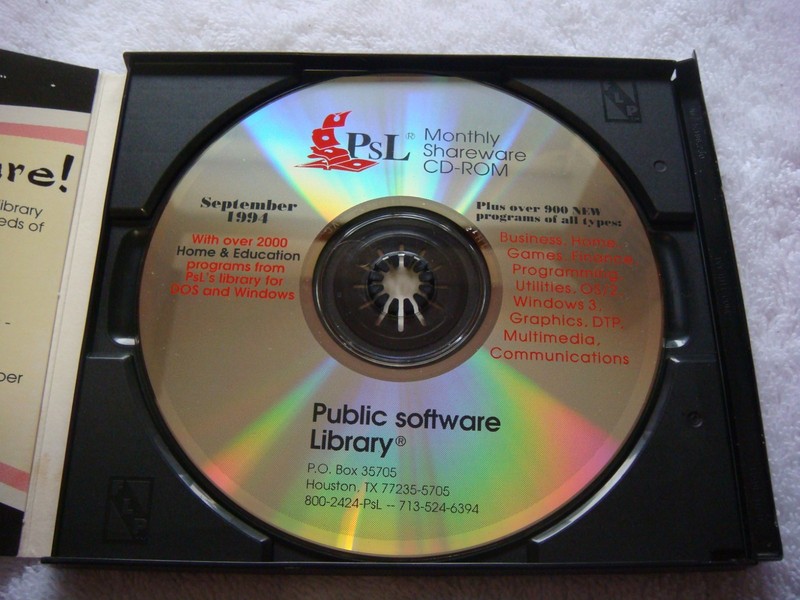 Vintage Software PsL Monthly Shareware CD-Rom Vol 2 Number 9 circa Sept 1994 gallery