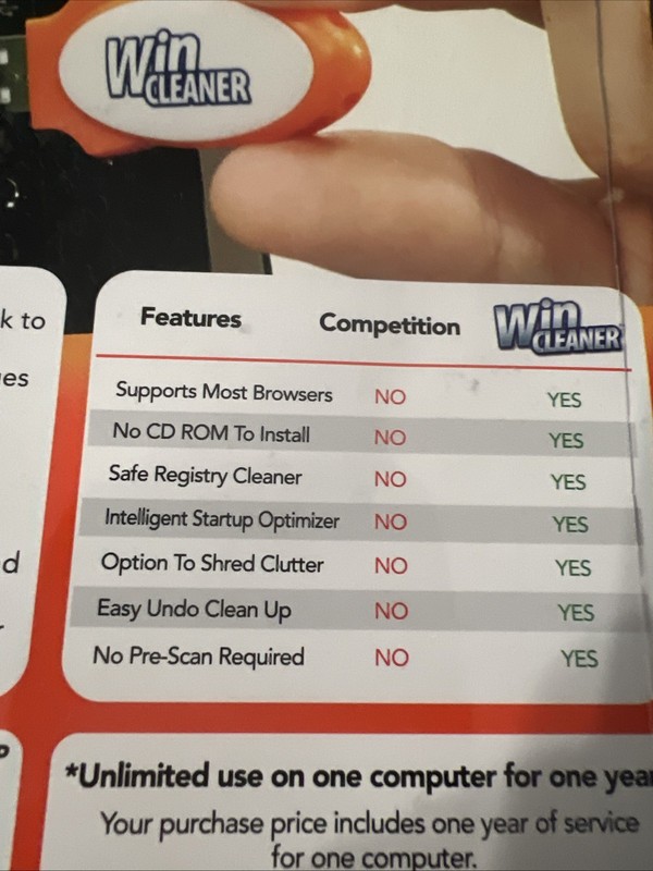 Win Cleaner USB As Seen on TV One Click PC Computer Clean Repair Protect-New gallery