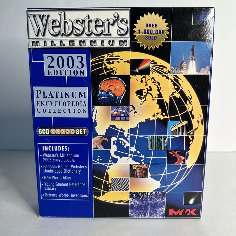 Webster’s Millennium 2003 Edition Platinum Encyclopedia Collection 5 CD Set