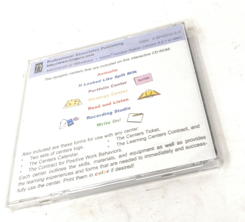 Centers in Minutes! Volume 1 by Bertie Kingore & Jeffery Kingore CD-ROM gallery