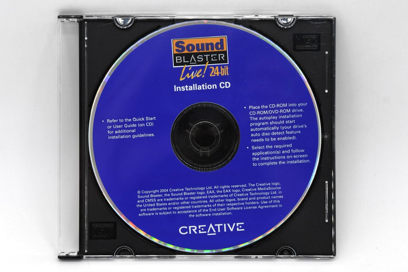 Creative Sound Blaster Live! 24-bit Installation CD (2004 – CD-ROM) Driver Disc