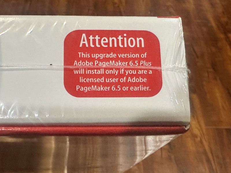 Vintage 1999 Adobe PageMaker 6.5 Plus Upgrade for Mac Macintosh - New & Sealed! gallery
