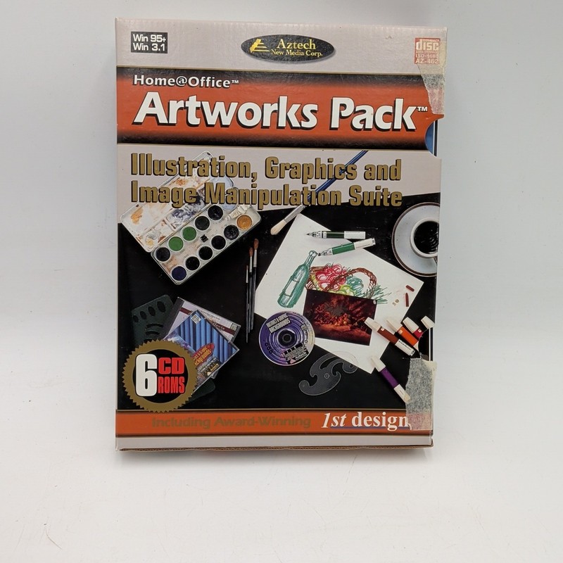 Aztech New Media Artworks Pack Vintage Software Graphics Stock Image Clip Art