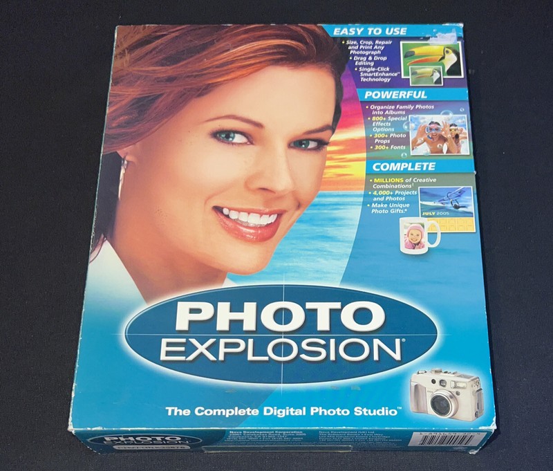 Photo Explosion Digital Photo Studio Software CD Photo Editing Big Box 2002 PC