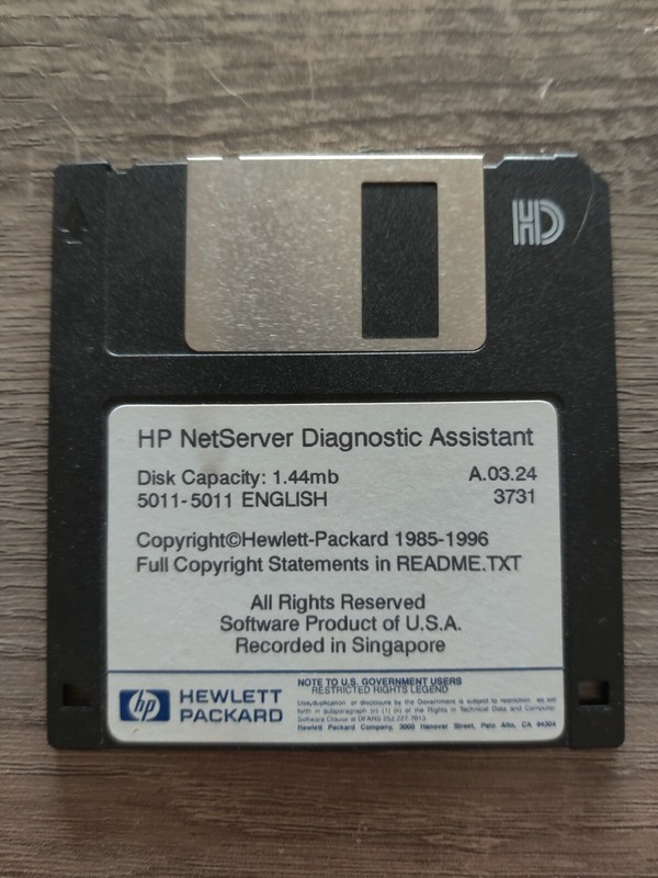 HP NetServer Diagnostic Assistant 3 1/2″ Diskette