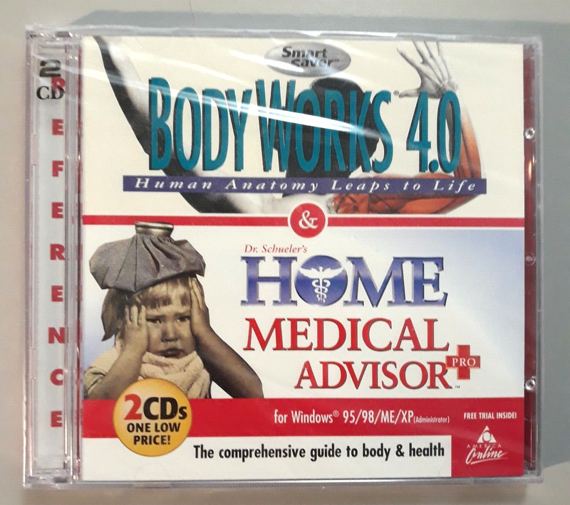 Body Works 4.0 Human Anatomy and Dr Schueler’s Home Medical Advisor PC 2 CD Set
