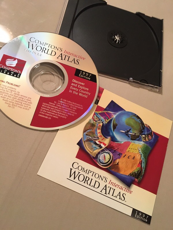 Compton's Interactive World Atlas CD - Version 1.1 - 1997 Edition - see photos gallery