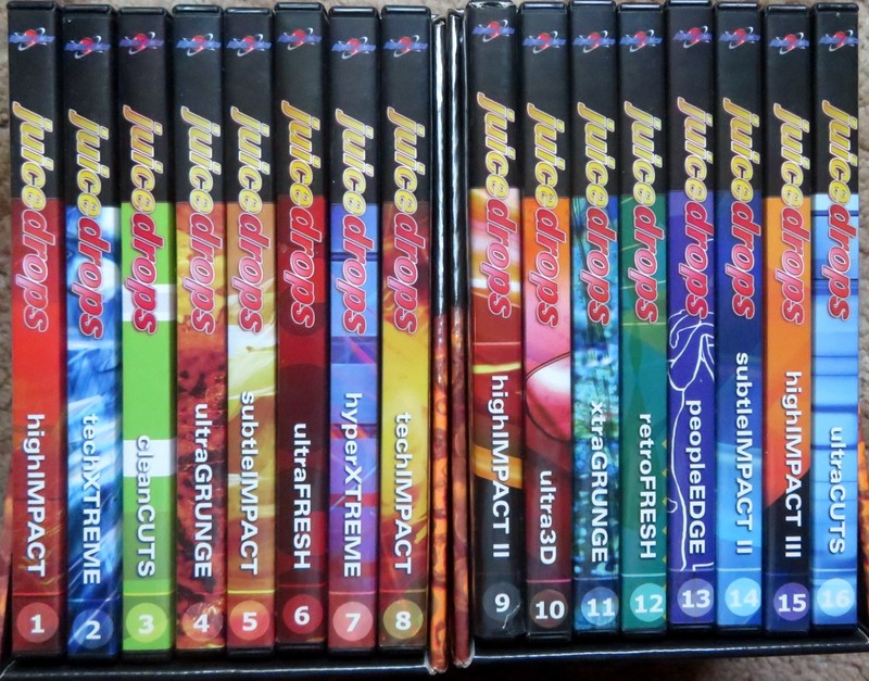 DIGITAL JUICE DROPS DVD Lot – Content For Video Production – Sets 1-16