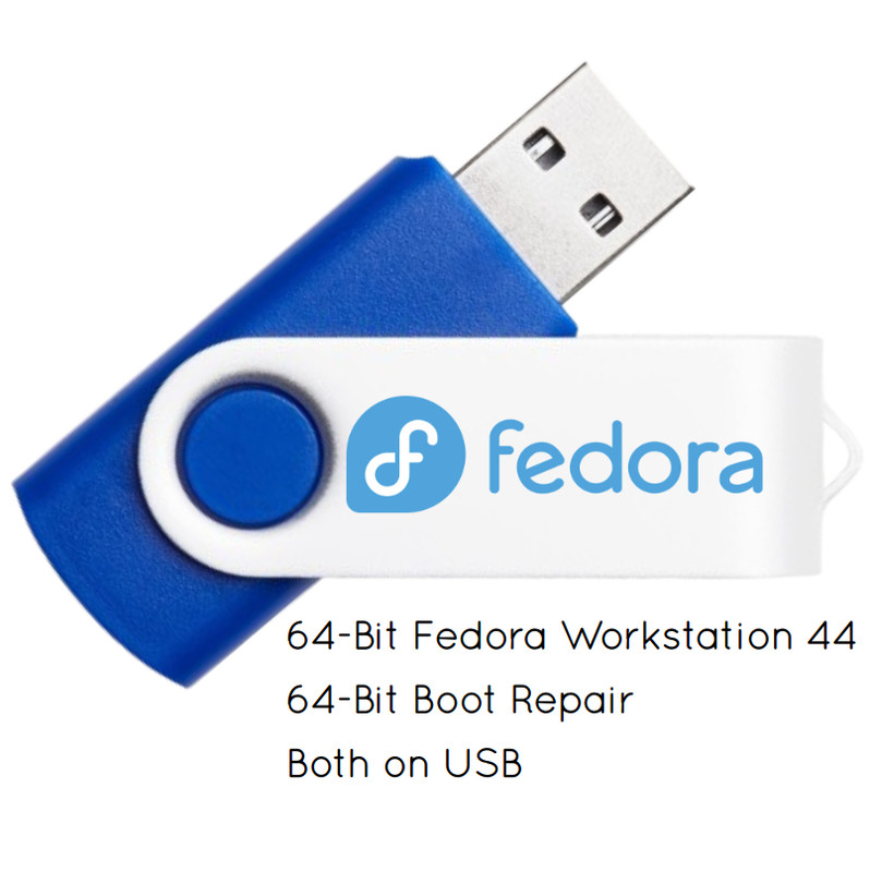 Fedora Linux Workstation 44 64 Bit Bootable USB Flash Drive And Install Guide