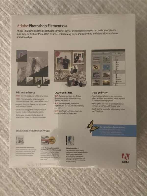Adobe Photoshop Elements 5.0 Software - Photo Editor Win XP PC CD gallery