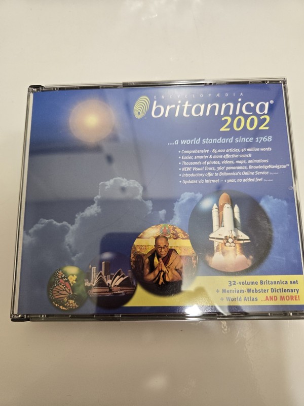 Encyclopedia Britannica 2002 Deluxe Edition CD Windows Version 3-Disc Set