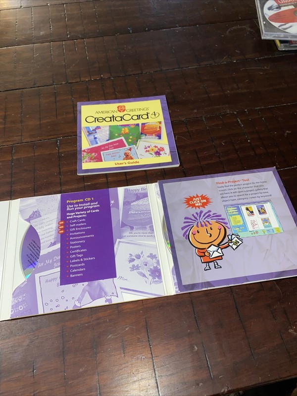 CreataCard Platinum 4 PC CD print holiday events using own picture greeting card gallery