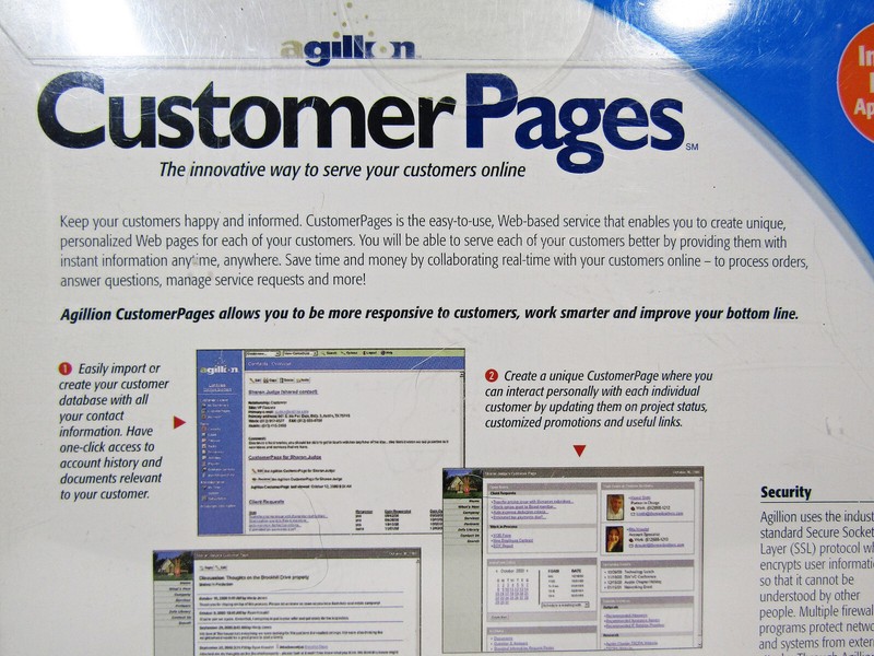 AGILLION Customer Pages Internet Based Application - Serving Customers Online gallery