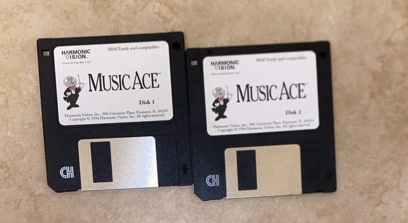 HARMONIC VISION Music Ace ( Windows / IBM) 3.5 Floppy Disks
