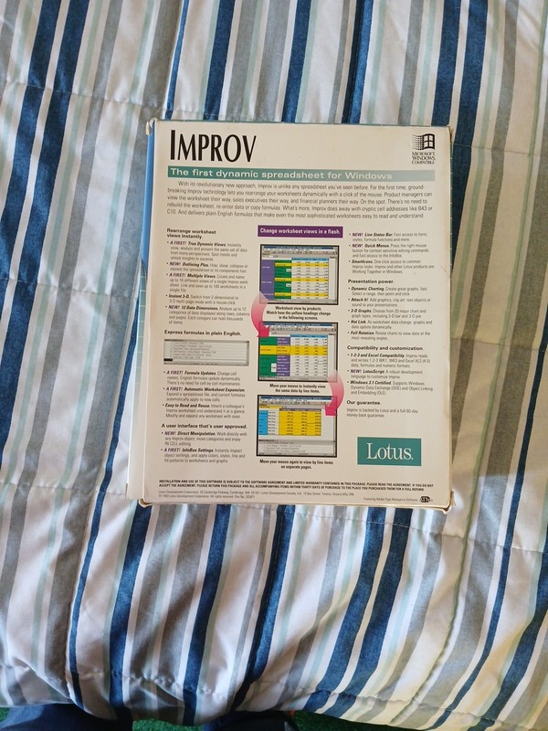 Lotus Improv Spreadsheet For Microsoft Windows - 2.0 - NEW Open Box gallery
