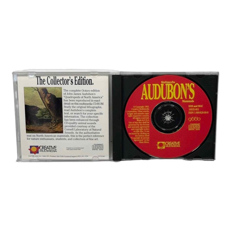 Creative Multimedia Audubon’s Mammals Reference CD DOS & MAC 1993 Pre-owned gallery