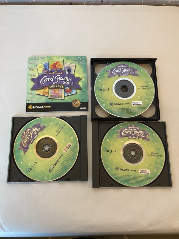 Card Studio 2004 Deluxe PC-CD ROM 3 Disc Set See Description gallery