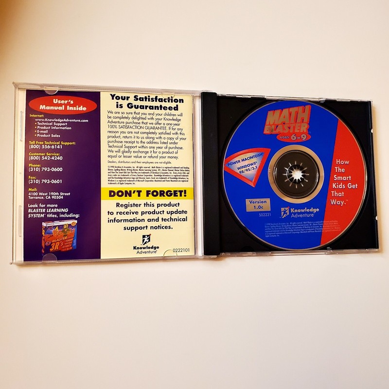 Vtg Math Blaster Ages 6-9 Windows 98 Vintage 1998 Homeschool 1st-3rd Graders gallery