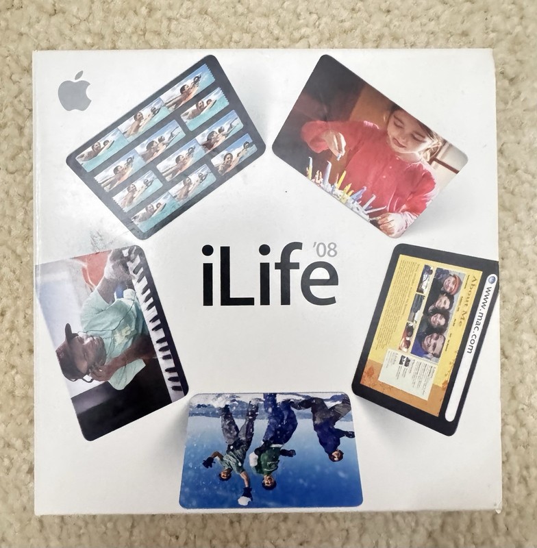 Apple iLife 08 Mac DVD Software iPhoto iMovie iWeb iDVD Mac OS X 10 – 10.4.9